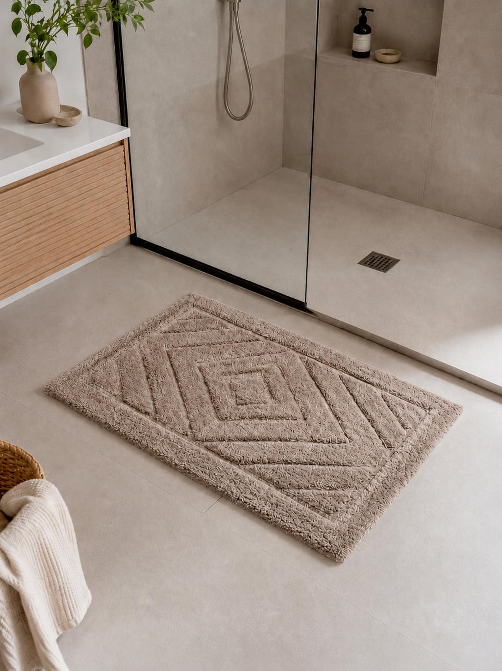 Badmatta med rektanglar - Flera färger