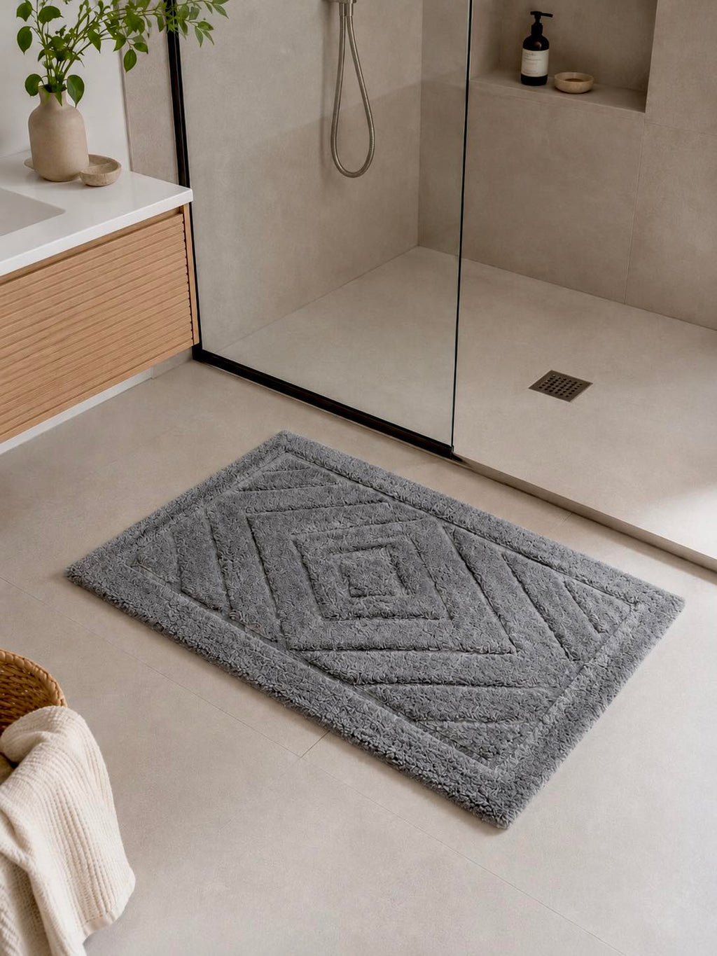 Badmatta med rektanglar - Flera färger