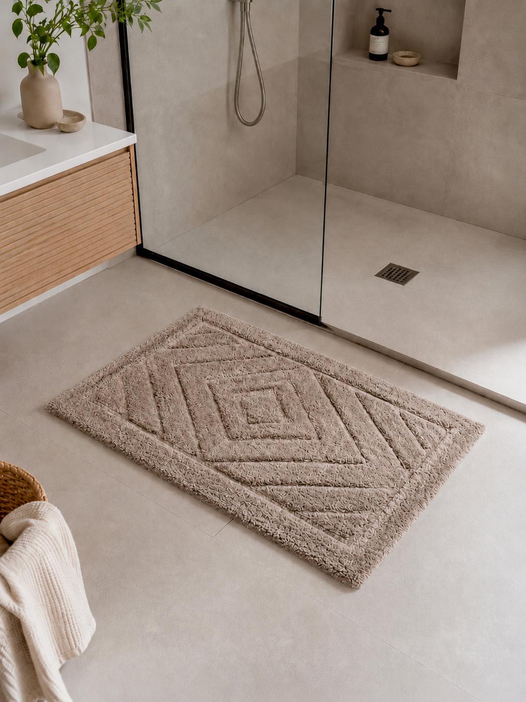 Badmatta med rektanglar - Flera färger